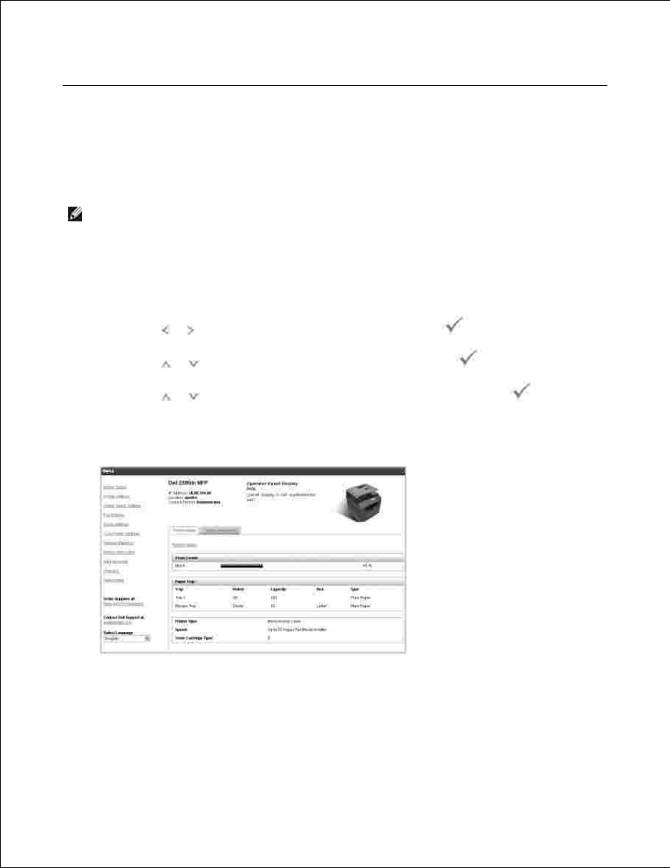 Dell printer configuration web tool, Printer status | Dell 2335DN User Manual | Page 33 / 284