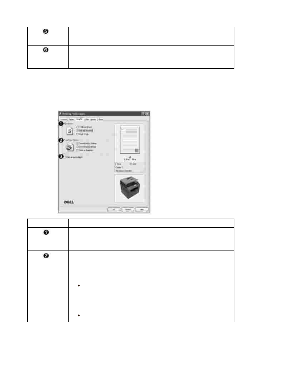 Graphic tab | Dell 2335DN User Manual | Page 81 / 284