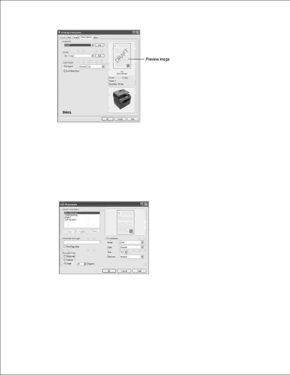 Creating a watermark | Dell 2335DN User Manual | Page 92 / 284