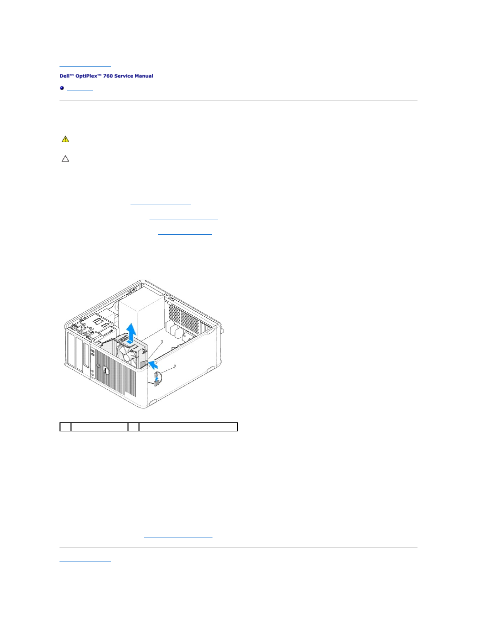 System fan, Removing the system fan, Installing the system fan | Dell OptiPlex 760 User Manual | Page 100 / 203