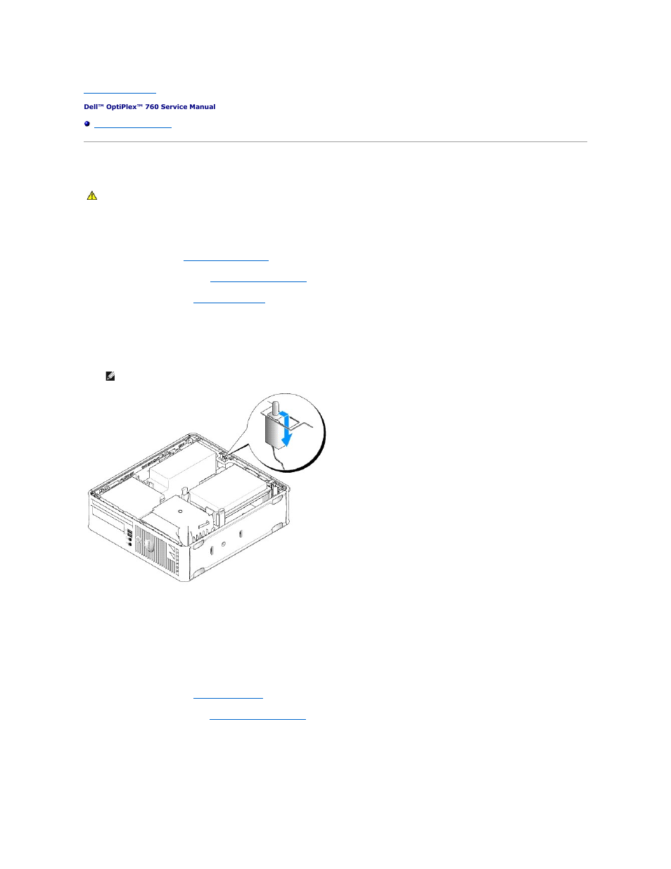 Chassis intrusion switch, Removing the chassis intrusion switch, Replacing the chassis intrusion switch | Resetting the chassis intrusion detector | Dell OptiPlex 760 User Manual | Page 119 / 203