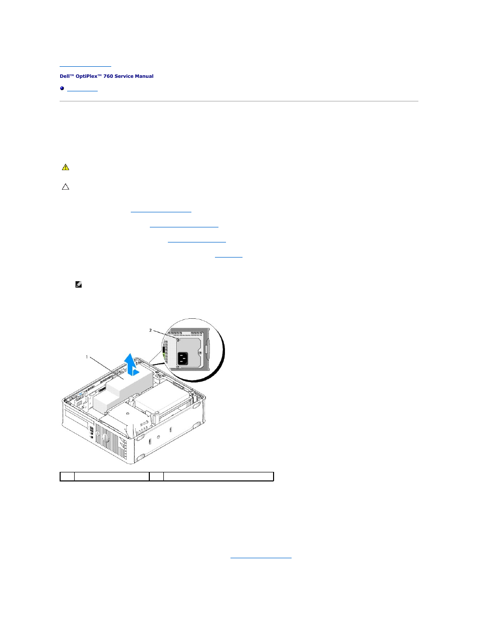 Power supply, Replacing the power supply | Dell OptiPlex 760 User Manual | Page 136 / 203