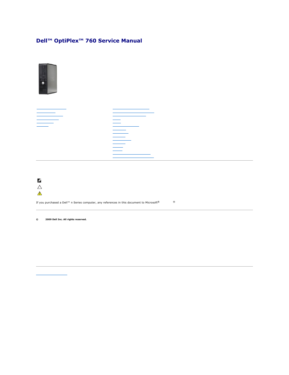 Dell™ optiplex™ 760 service manual, Desktop computer | Dell OptiPlex 760 User Manual | Page 14 / 203