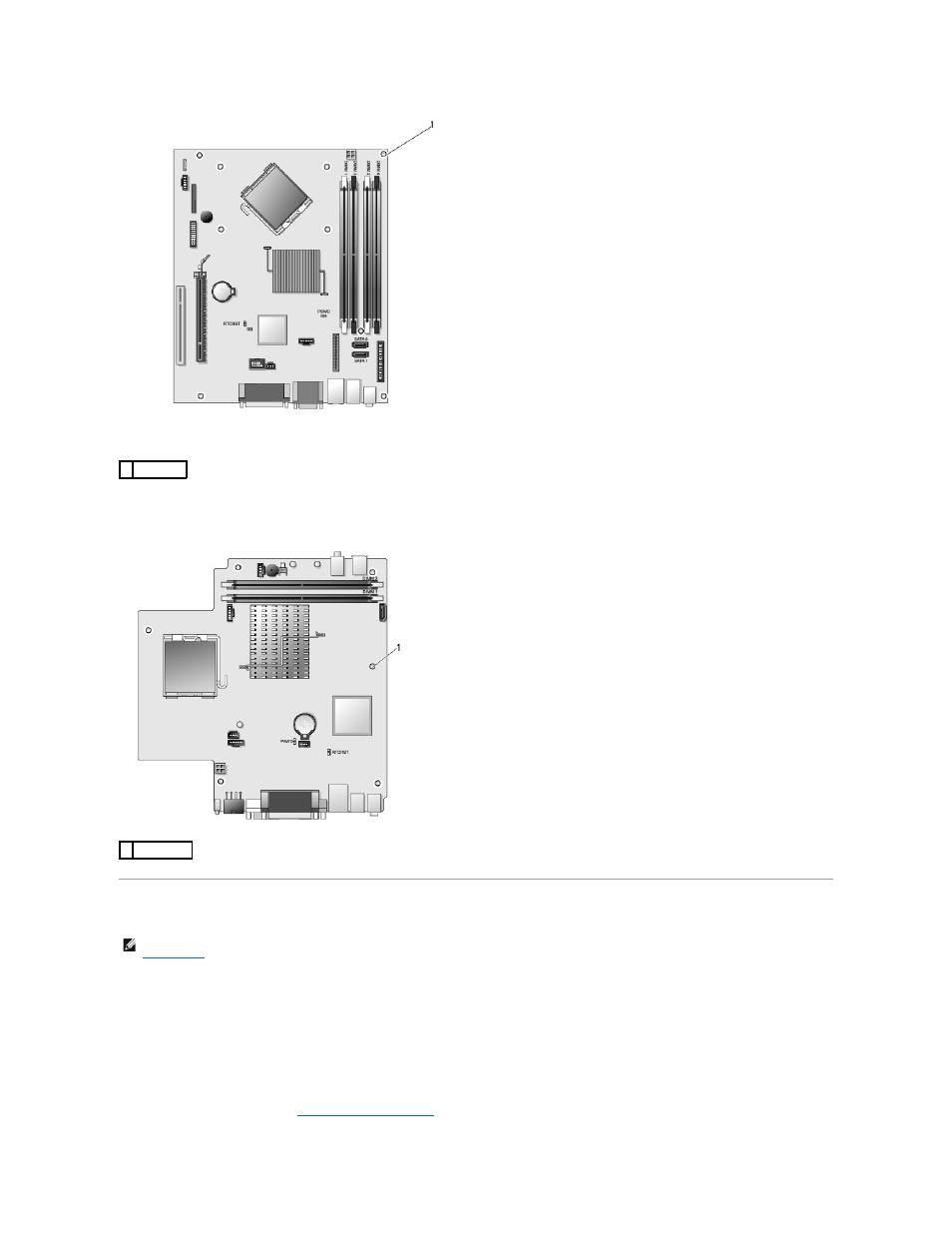 Replacing the system board, Ultra small form factor: see, Ultra small form factor system board screws | Dell OptiPlex 760 User Manual | Page 147 / 203