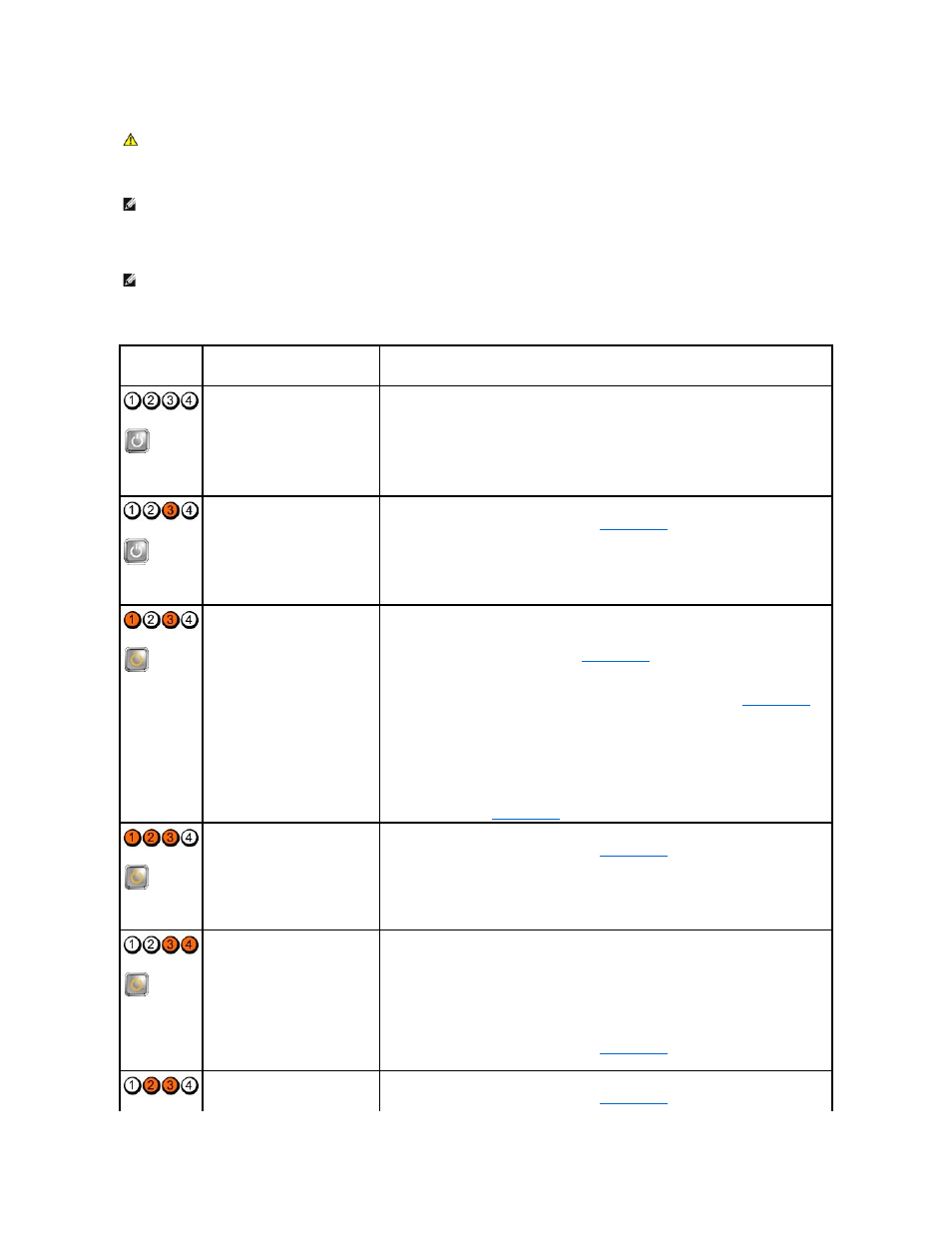 Diagnostic light codes during post | Dell OptiPlex 760 User Manual | Page 162 / 203