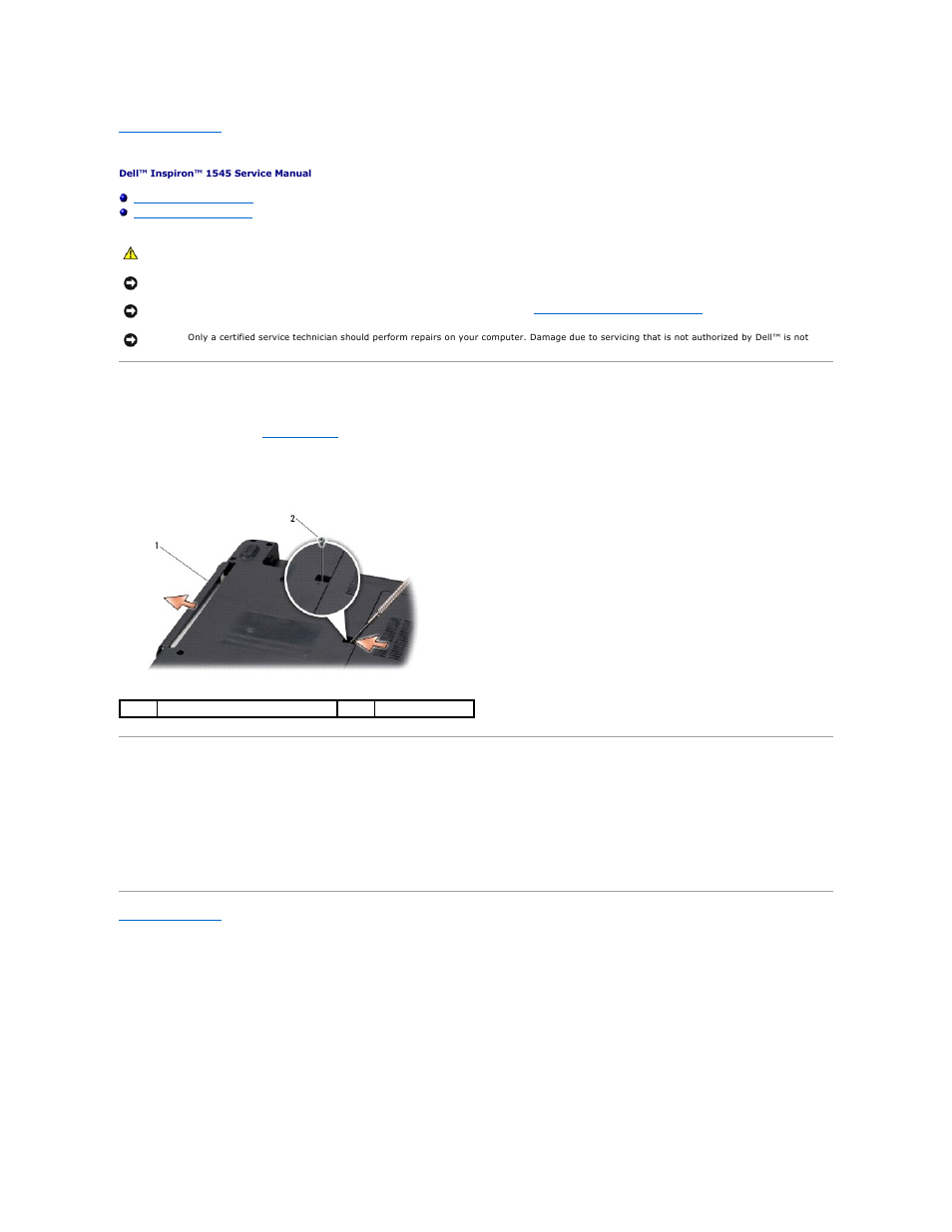 Optical drive, Removing the optical drive, Replacing the optical drive | Dell Inspiron 1545 User Manual | Page 40 / 51