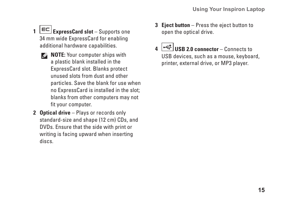 Dell Inspiron 1545 User Manual | Page 17 / 72