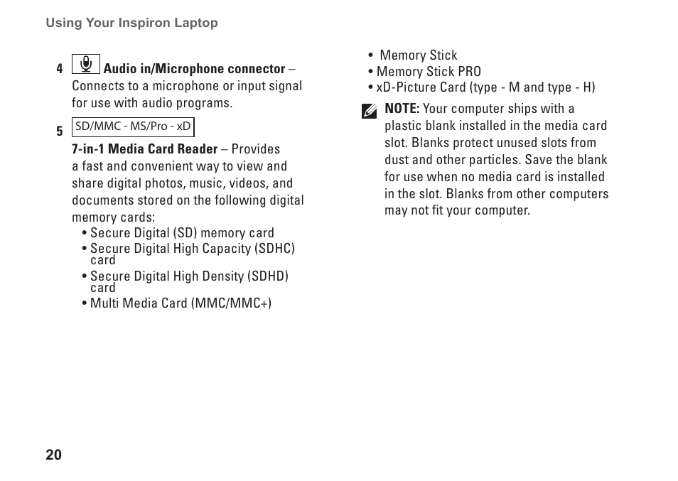 Dell Inspiron 1545 User Manual | Page 22 / 72