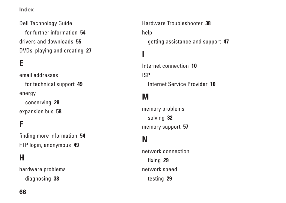 Dell Inspiron 1545 User Manual | Page 68 / 72