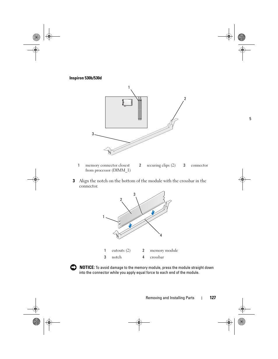 Inspiron 530b/530d | Dell Inspiron 530 User Manual | Page 127 / 226