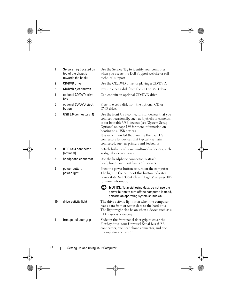 Dell Inspiron 530 User Manual | Page 16 / 226