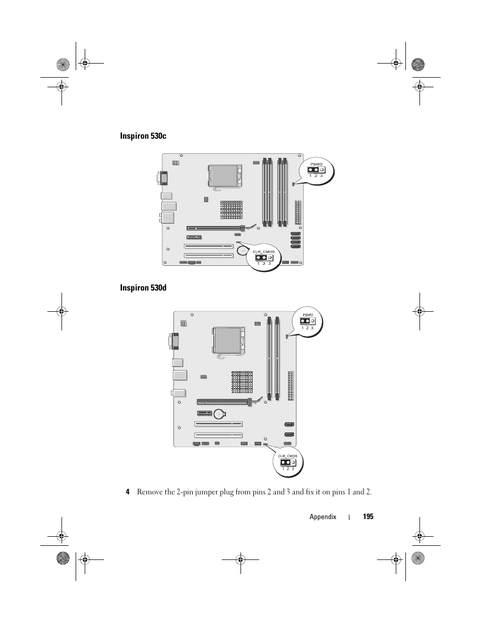 Inspiron 530c, Inspiron 530d | Dell Inspiron 530 User Manual | Page 195 / 226