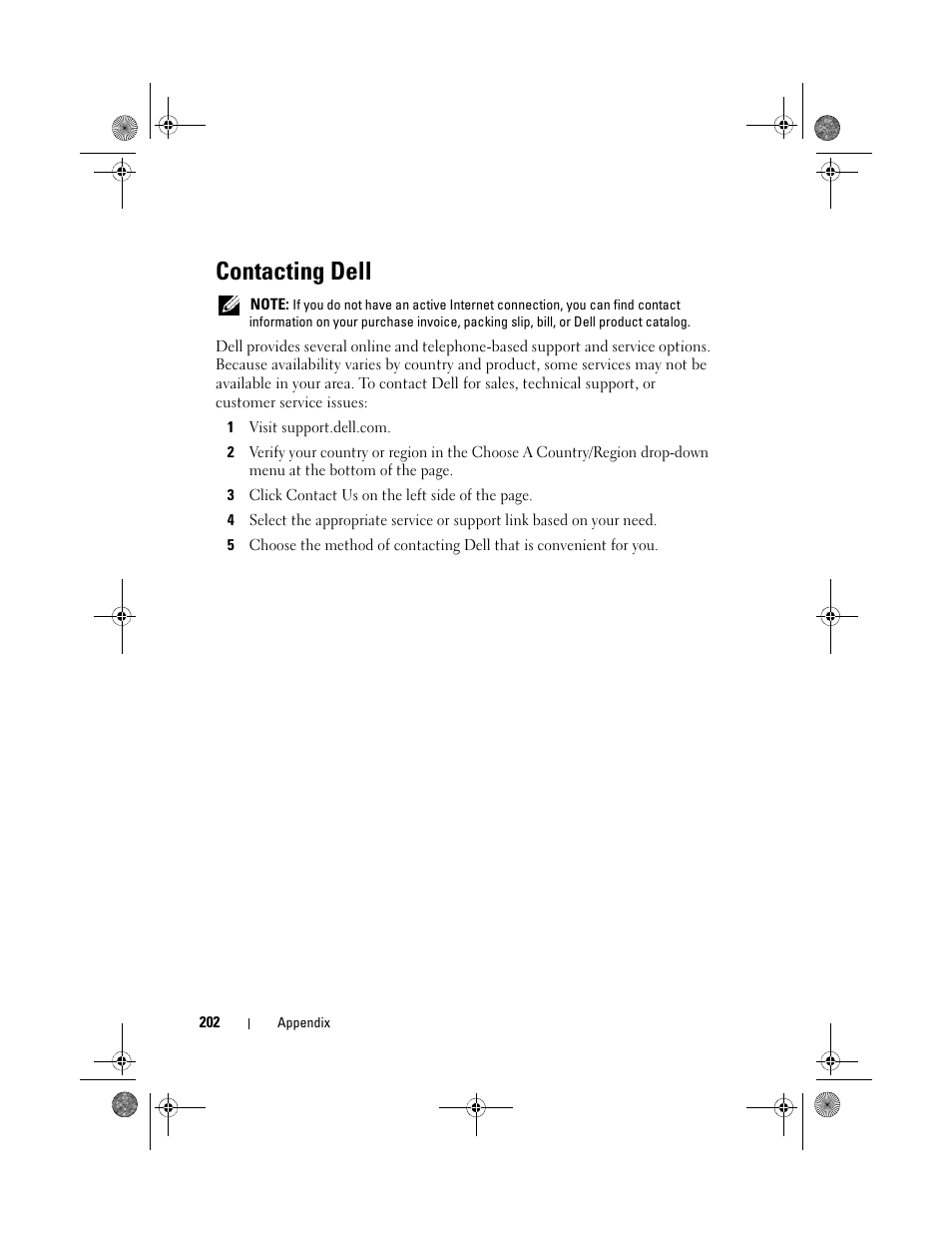 Contacting dell, Contact dell (see "contacting dell" on, Contacting dell" on | Dell Inspiron 530 User Manual | Page 202 / 226