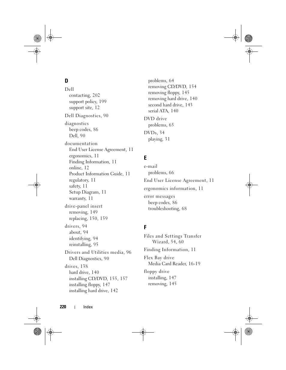 Dell Inspiron 530 User Manual | Page 220 / 226