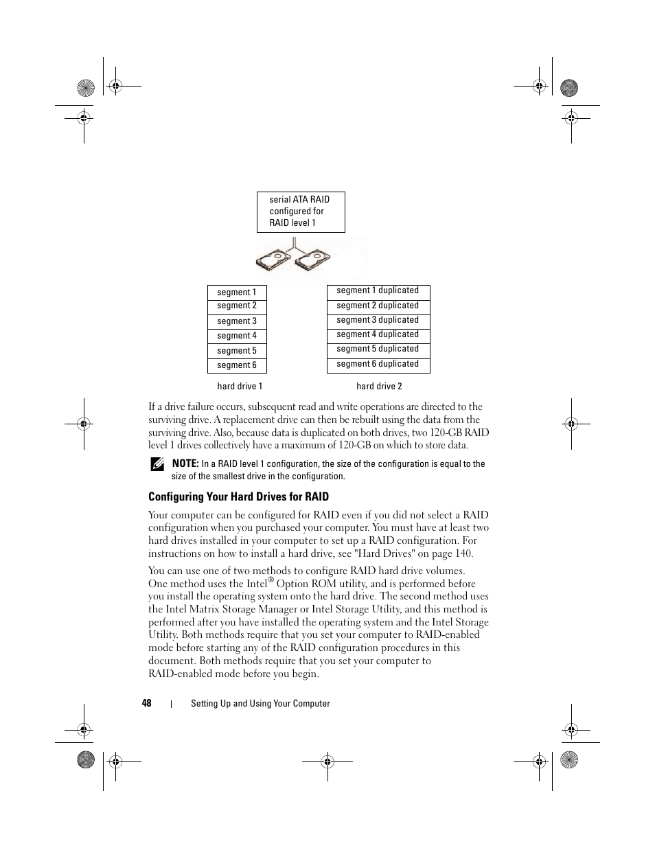 Configuring your hard drives for raid | Dell Inspiron 530 User Manual | Page 48 / 226