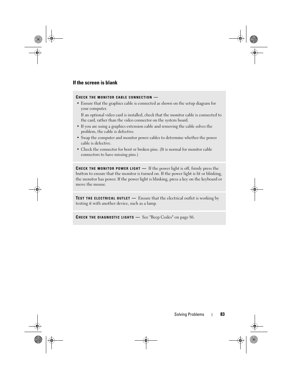 If the screen is blank | Dell Inspiron 530 User Manual | Page 83 / 226