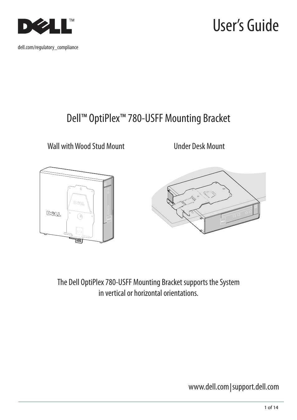 Dell OptiPlex 780 User Manual | 14 pages