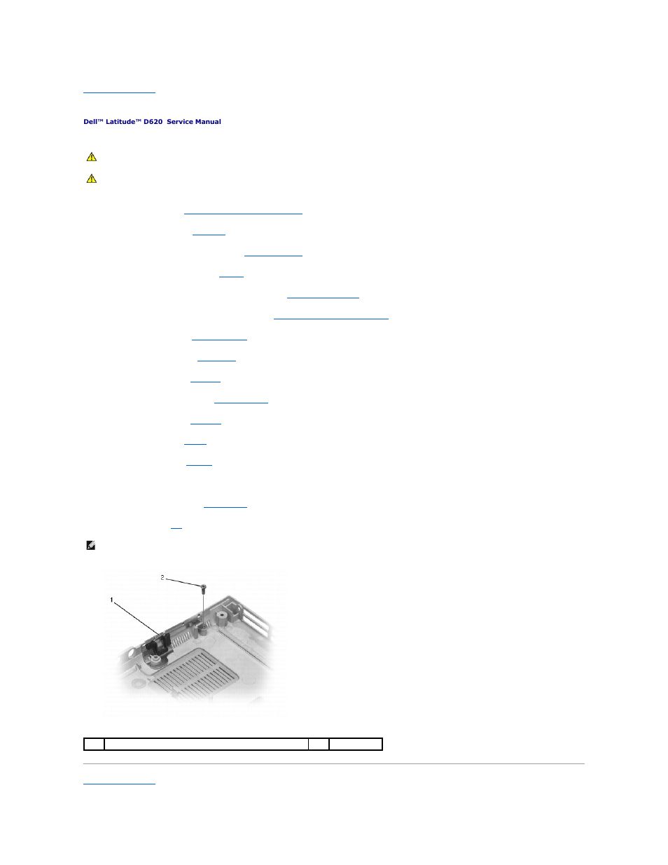 Base | Dell Latitude D620 User Manual | Page 2 / 43
