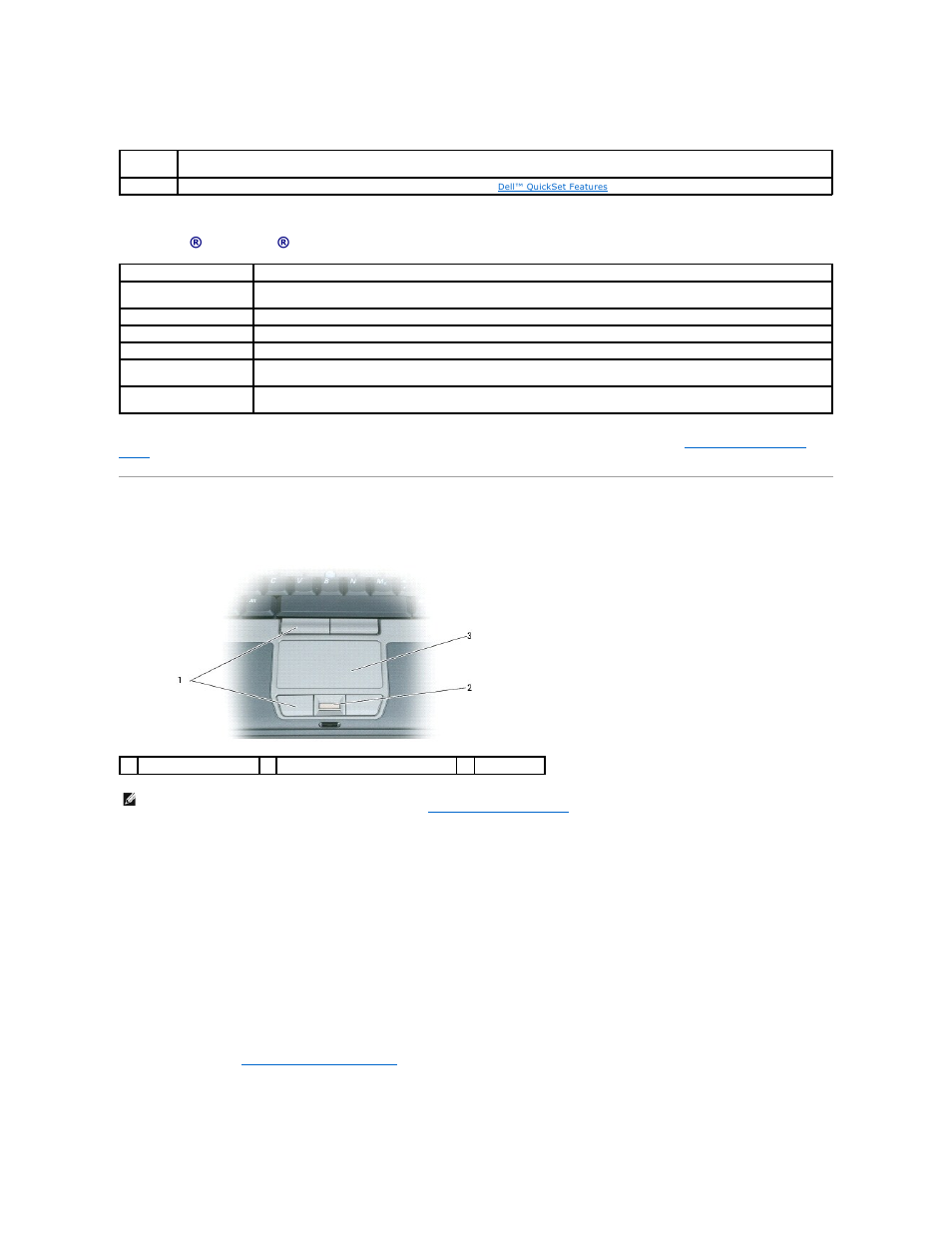 Touch pad, Power management, Microsoft® windows® logo key functions | Customizing the touch pad and track stick | Dell Latitude D620 User Manual | Page 47 / 102