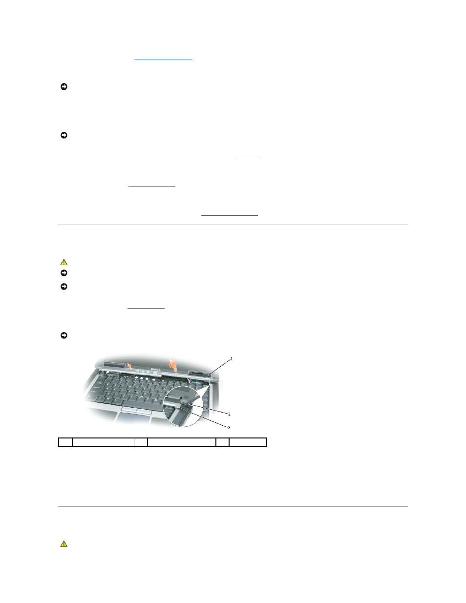 Hinge cover, Keyboard | Dell Latitude D620 User Manual | Page 52 / 102