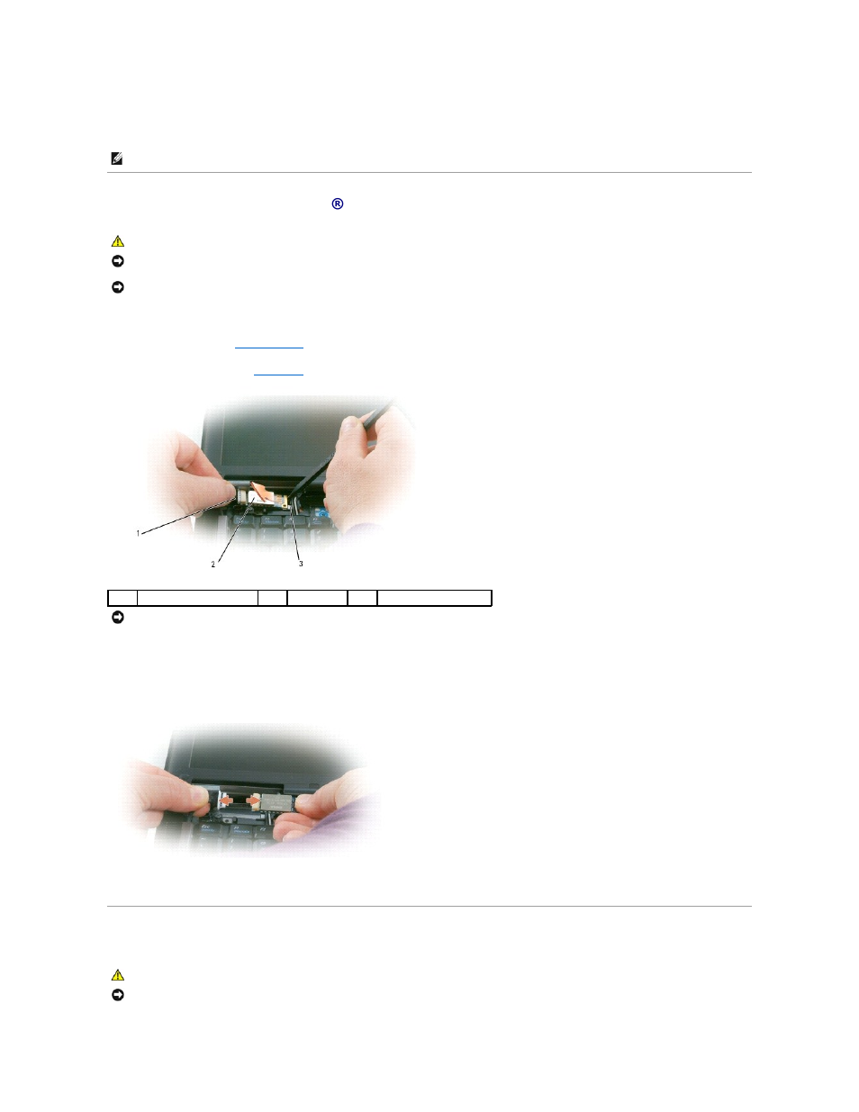 Internal card with bluetooth® wireless technology, Coin-cell battery | Dell Latitude D620 User Manual | Page 54 / 102