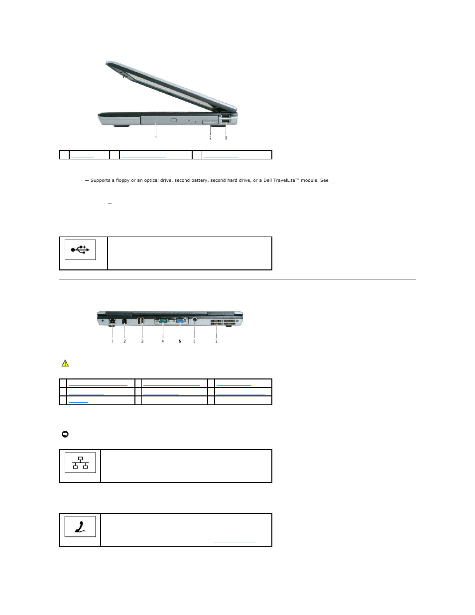 Back view | Dell Latitude D620 User Manual | Page 6 / 102