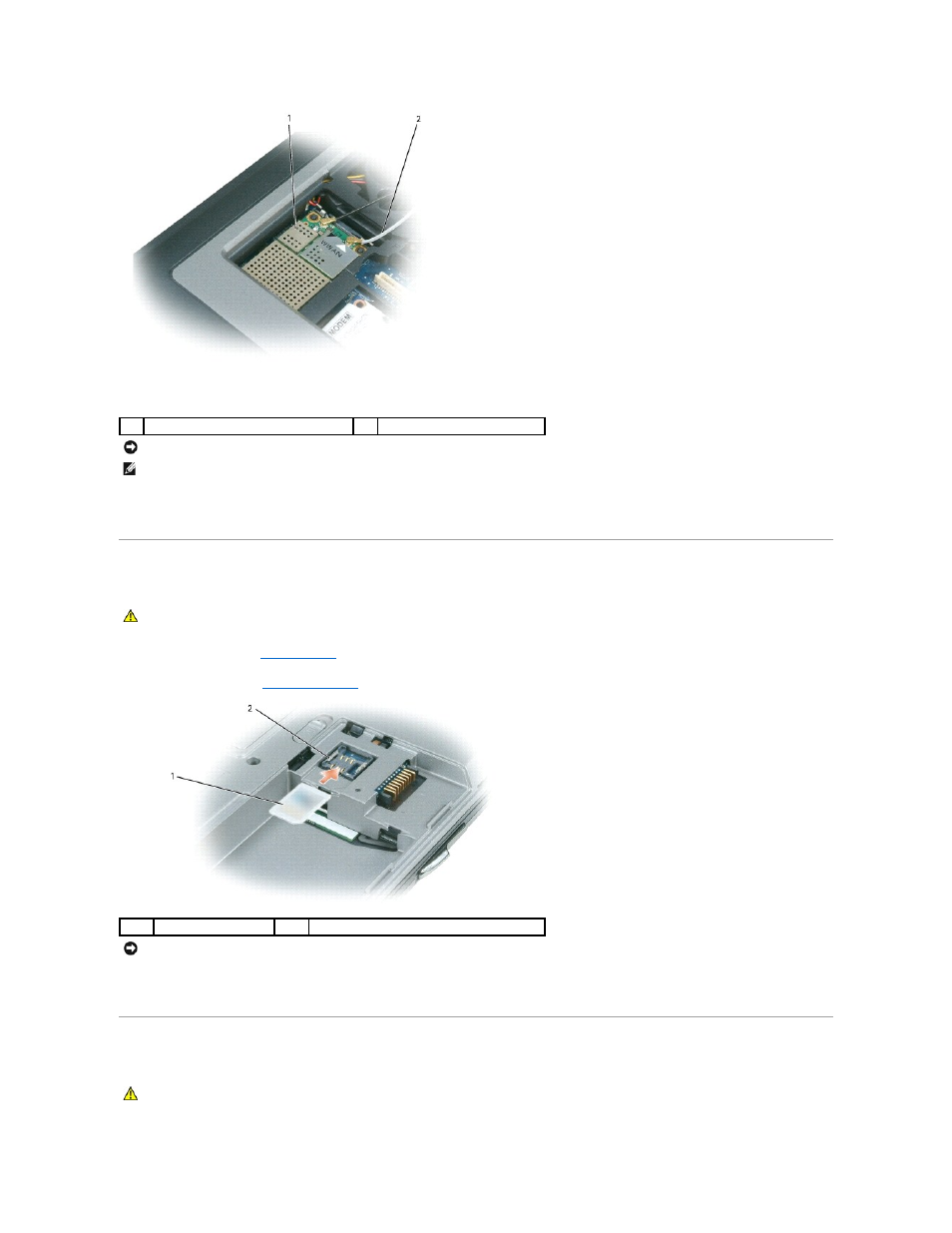 Subscriber identity module (sim) card, Hard drive | Dell Latitude D620 User Manual | Page 61 / 102