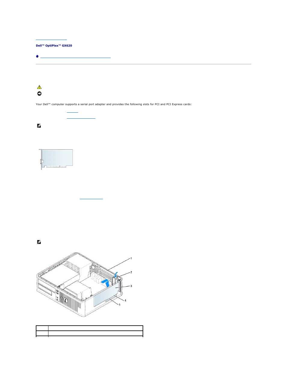 Pci and pci express cards and serial port adapters, Pci cards | Dell OptiPlex GX620 User Manual | Page 111 / 221