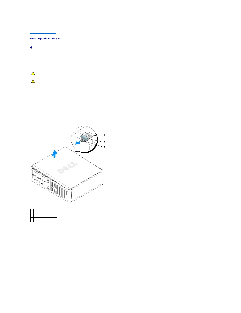 Removing the computer cover | Dell OptiPlex GX620 User Manual | Page 123 / 221