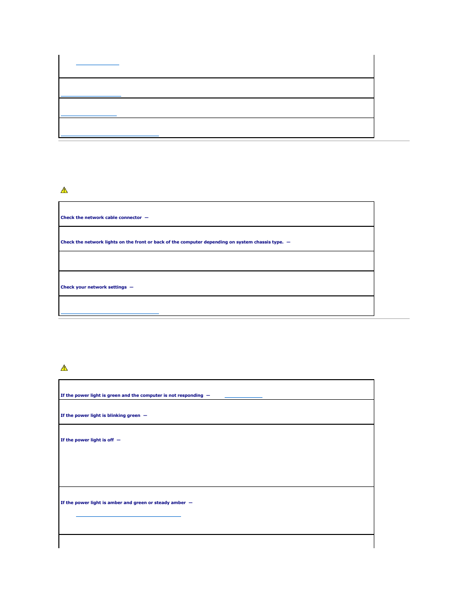 Network problems, Power problems | Dell OptiPlex GX620 User Manual | Page 179 / 221