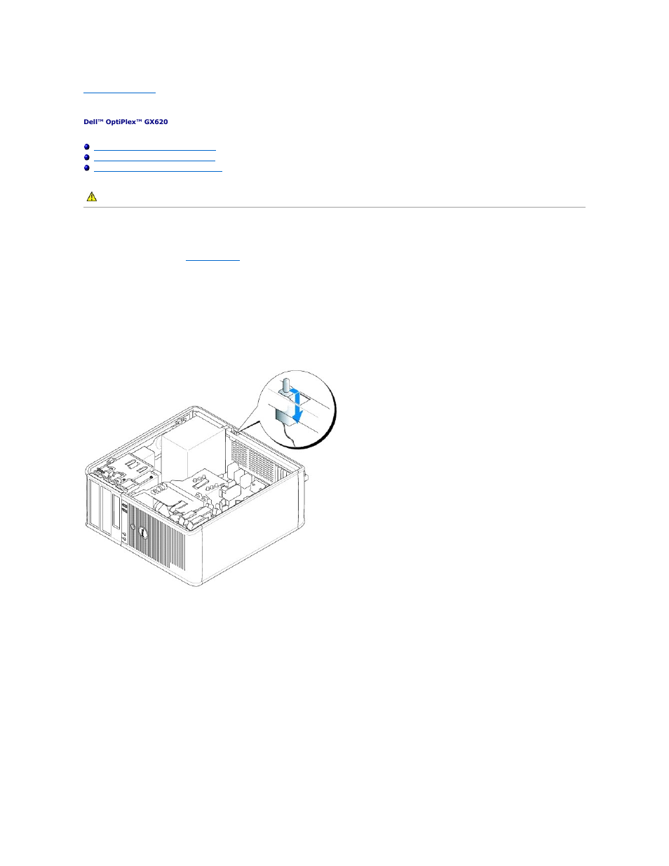 Chassis intrusion switch, Removing the chassis intrusion switch, Mini tower computer | Desktop computer | Dell OptiPlex GX620 User Manual | Page 19 / 221