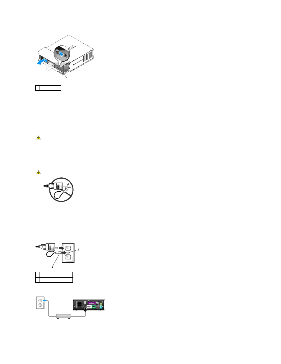 Connecting the power adapter | Dell OptiPlex GX620 User Manual | Page 202 / 221