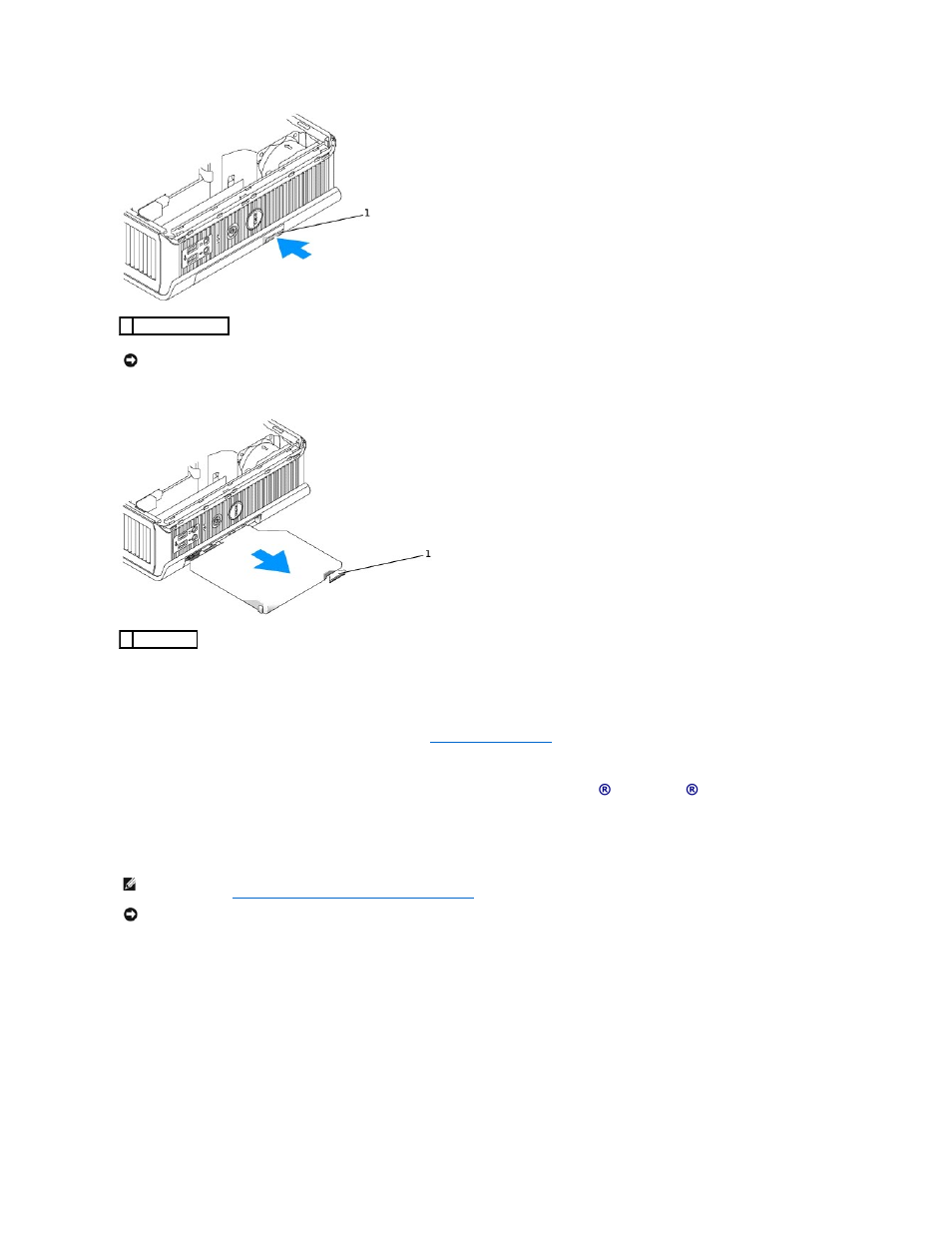 Securing a device in the module bay, Step 5, If the airbay is locked, remove the | Dell OptiPlex GX620 User Manual | Page 210 / 221