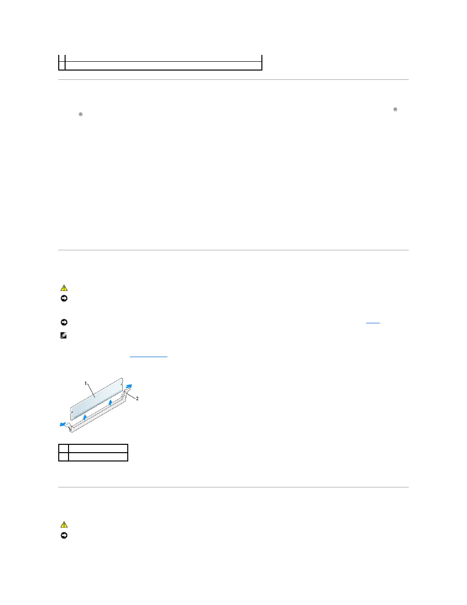 Addressing memory with 4-gb configurations, Removing memory, Replacing/adding additional memory | Dell OptiPlex GX620 User Manual | Page 54 / 221