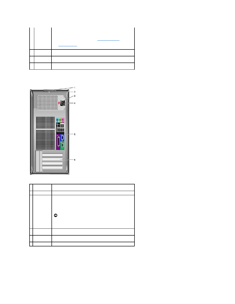 Back view, Back-panel connectors | Dell OptiPlex GX620 User Manual | Page 58 / 221