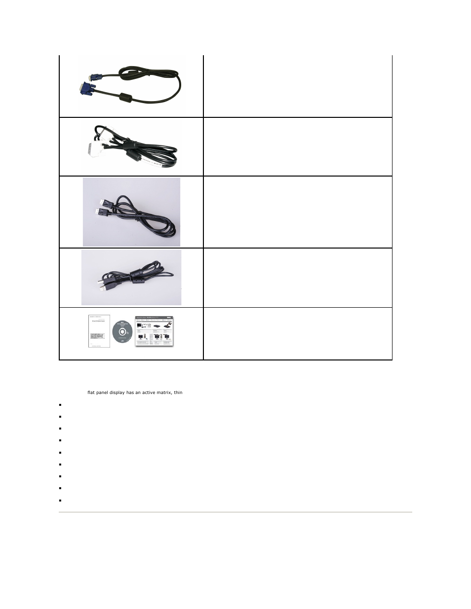 Product features, Identifying parts and controls, Identifying parts and features front view | Dell u2410 User Manual | Page 3 / 43