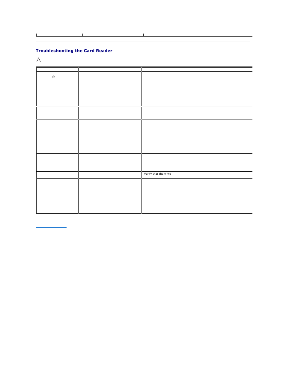 Card reader troubleshooting, Troubleshooting the card reader | Dell u2410 User Manual | Page 43 / 43