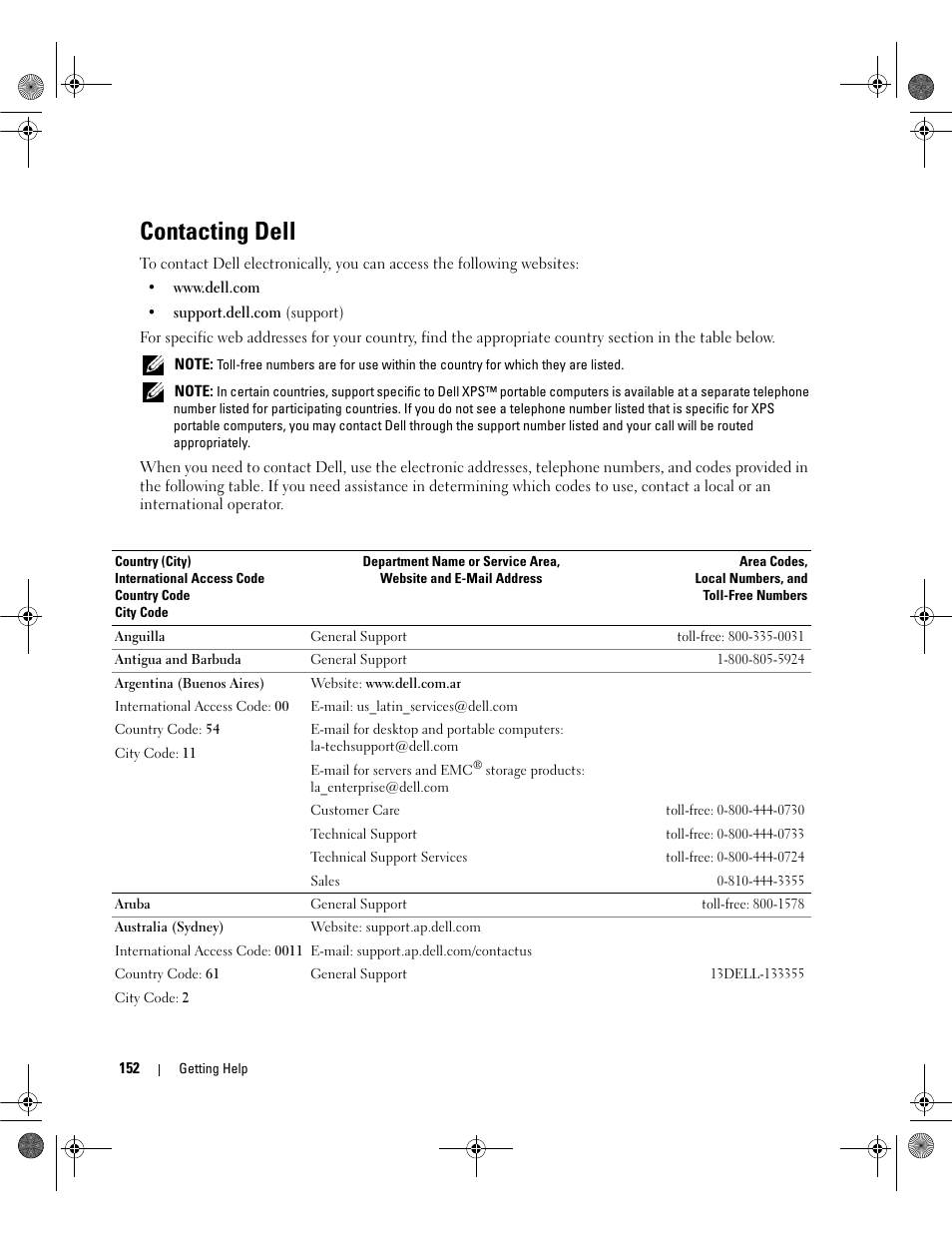Contacting dell | Dell POWEREDGE 2950 User Manual | Page 152 / 182