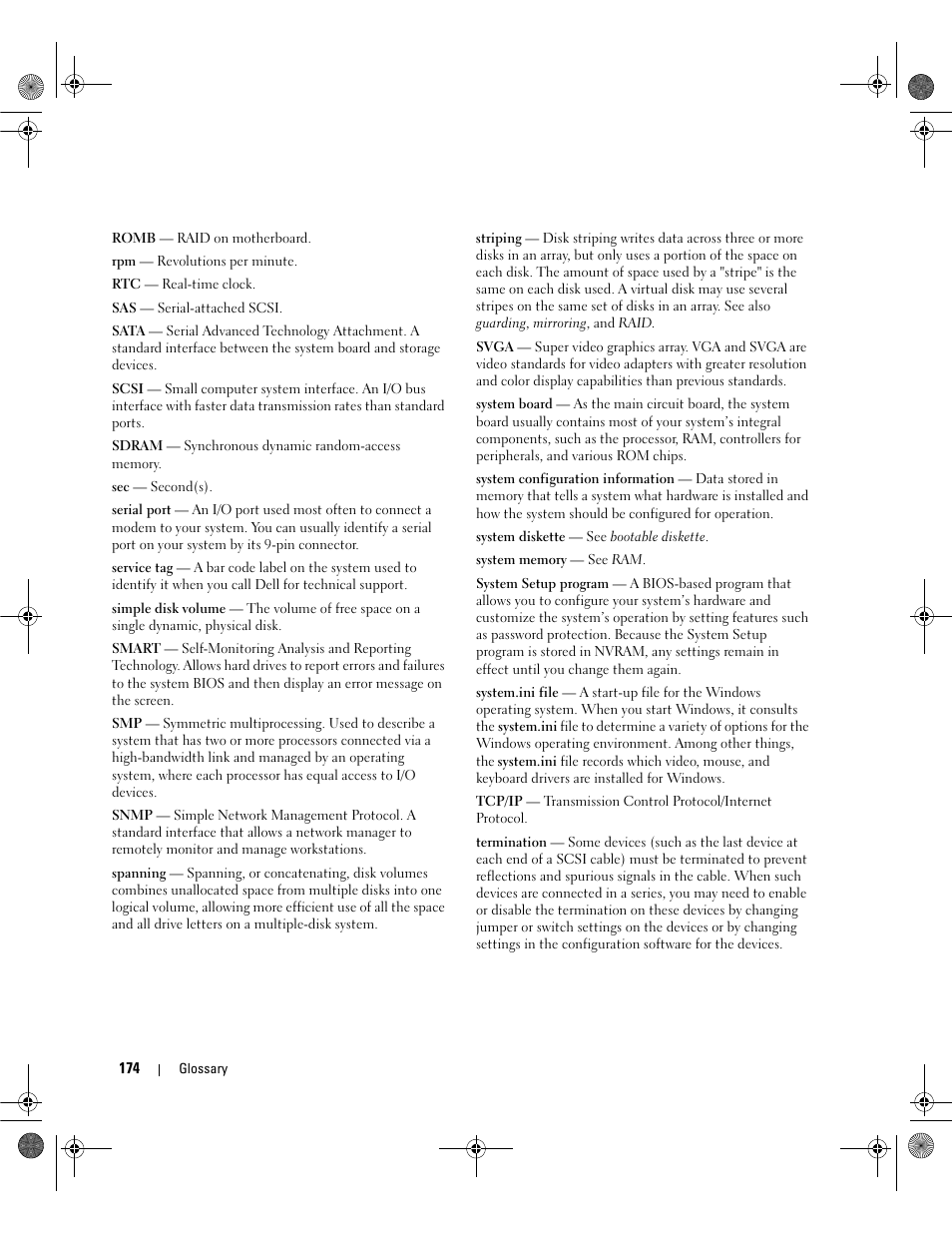 Dell POWEREDGE 2950 User Manual | Page 174 / 182
