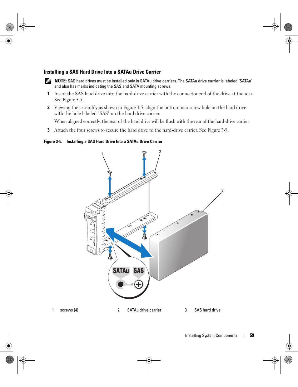 Satau sas | Dell POWEREDGE 2950 User Manual | Page 59 / 182