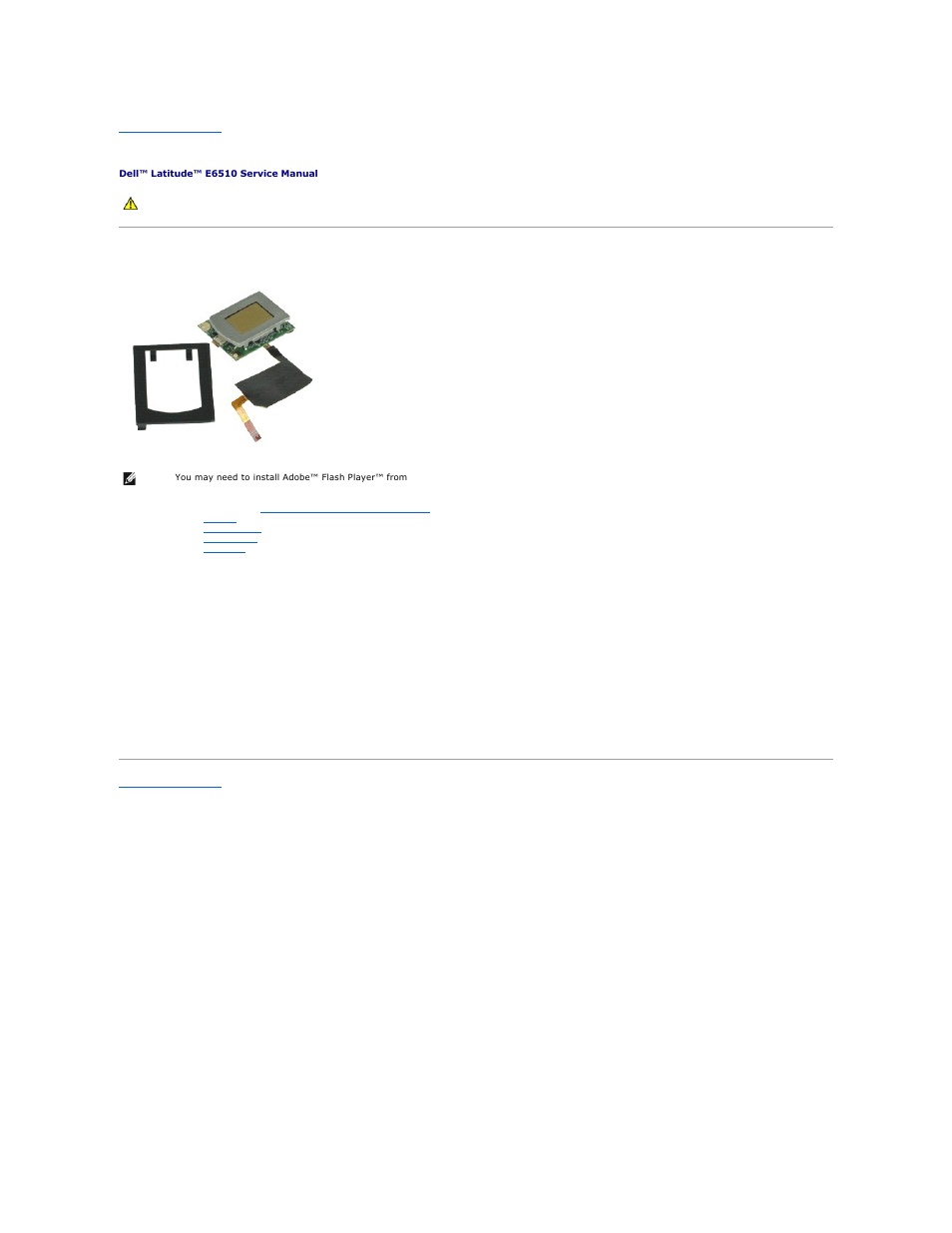 Fingerprint reader, Removing the fingerprint reader, Replacing the fingerprint reader | Dell Latitude E6510 User Manual | Page 18 / 54