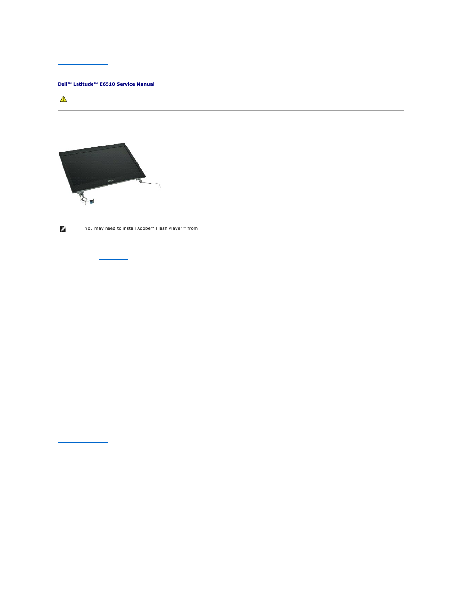 Display assembly, Removing the display assembly, Replacing the display assembly | Dell Latitude E6510 User Manual | Page 24 / 54