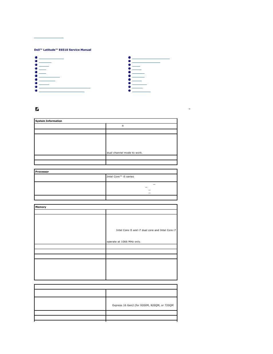 Specifications | Dell Latitude E6510 User Manual | Page 45 / 54