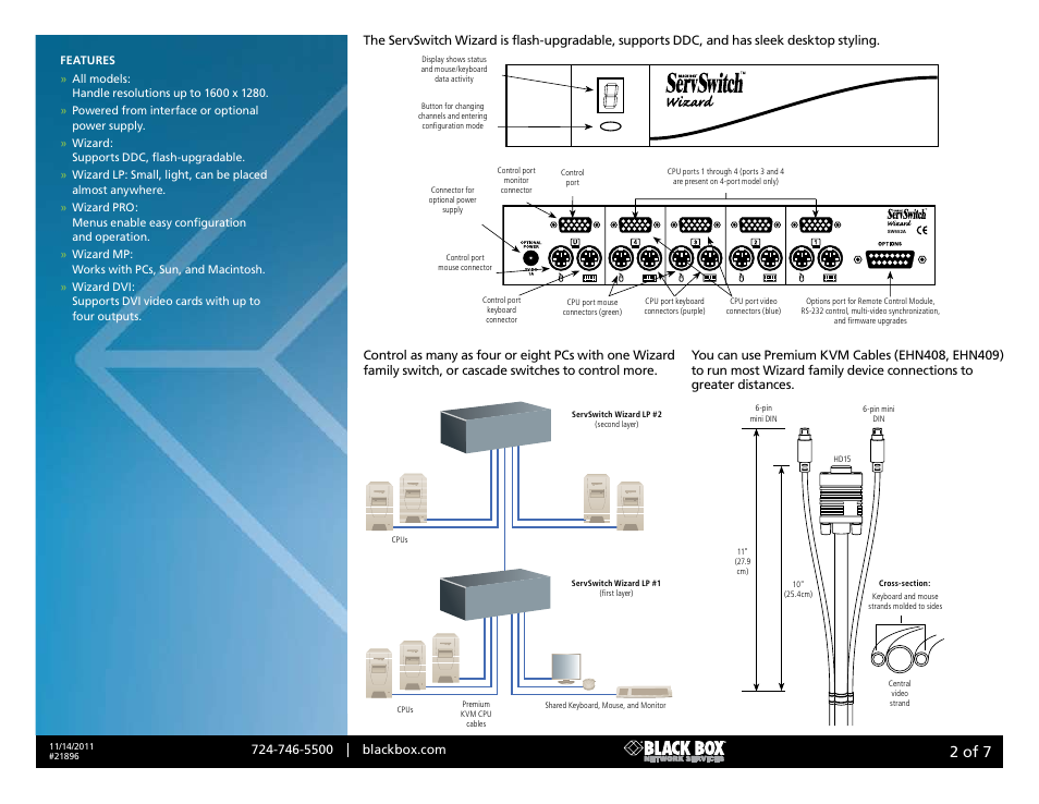 Black box, 2 of 7 | Black Box SERVSWITCH SW651ASW652A User Manual | Page 2 / 7