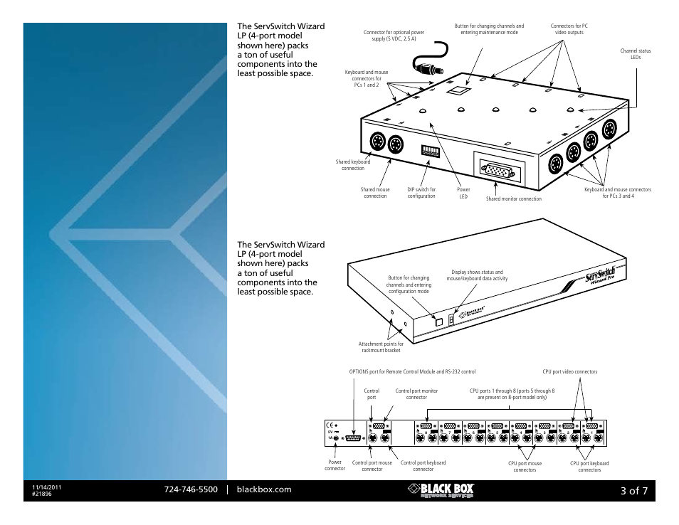 Black box, 3 of 7 | Black Box SERVSWITCH SW651ASW652A User Manual | Page 3 / 7