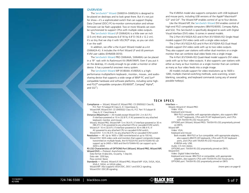 Black box, 5 of 7 | Black Box SERVSWITCH SW651ASW652A User Manual | Page 5 / 7