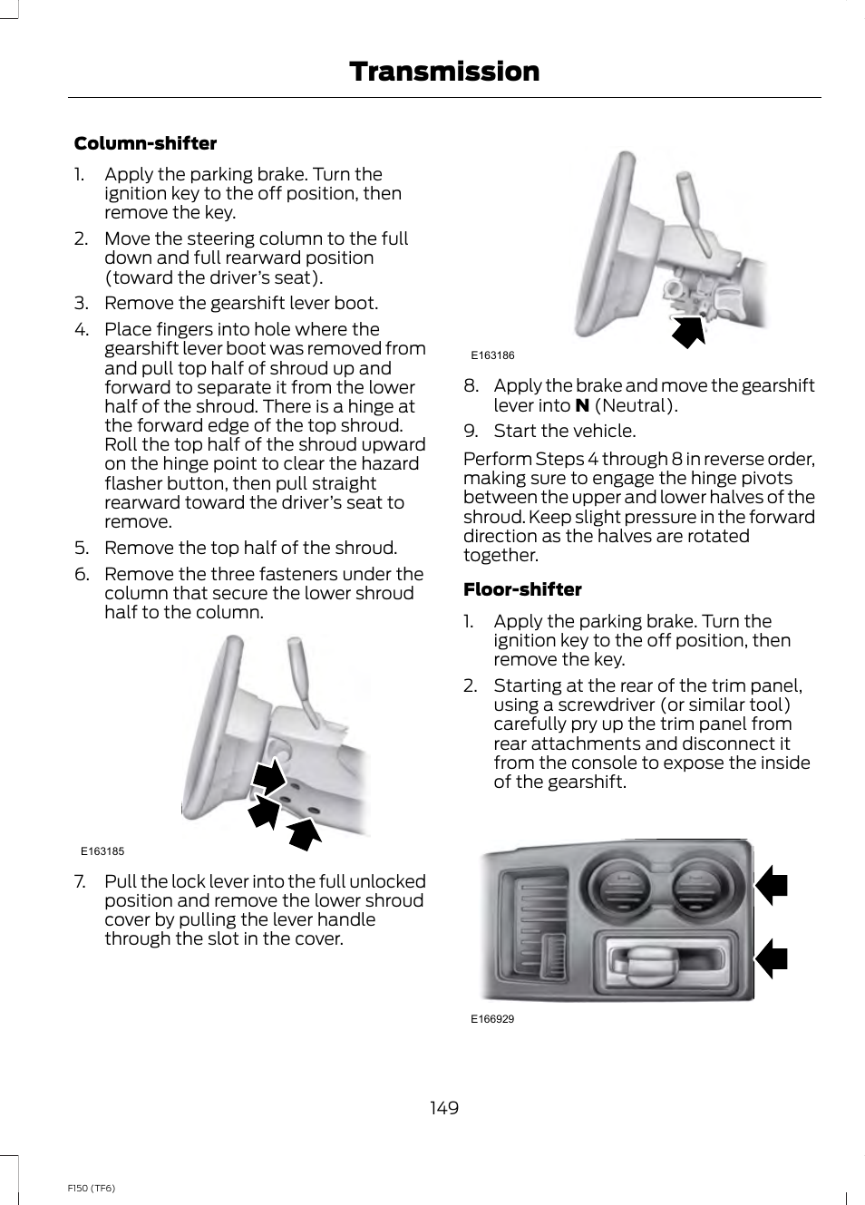 Transmission | FORD f150 User Manual | Page 151 / 469