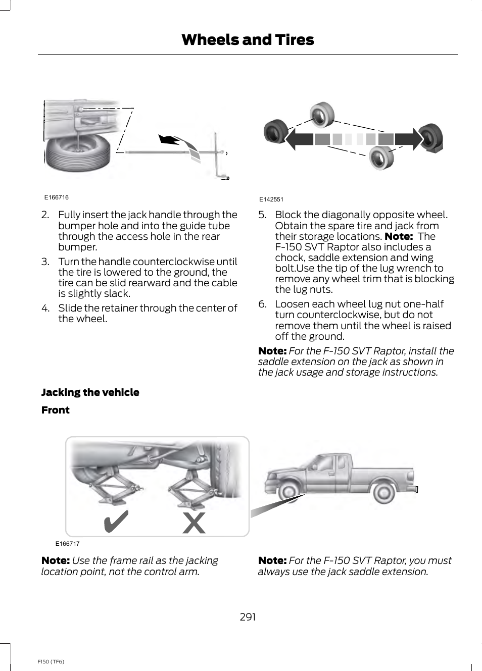 Wheels and tires | FORD f150 User Manual | Page 293 / 469