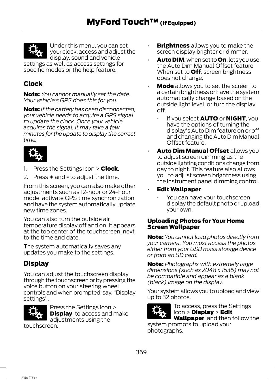 Myford touch | FORD f150 User Manual | Page 371 / 469