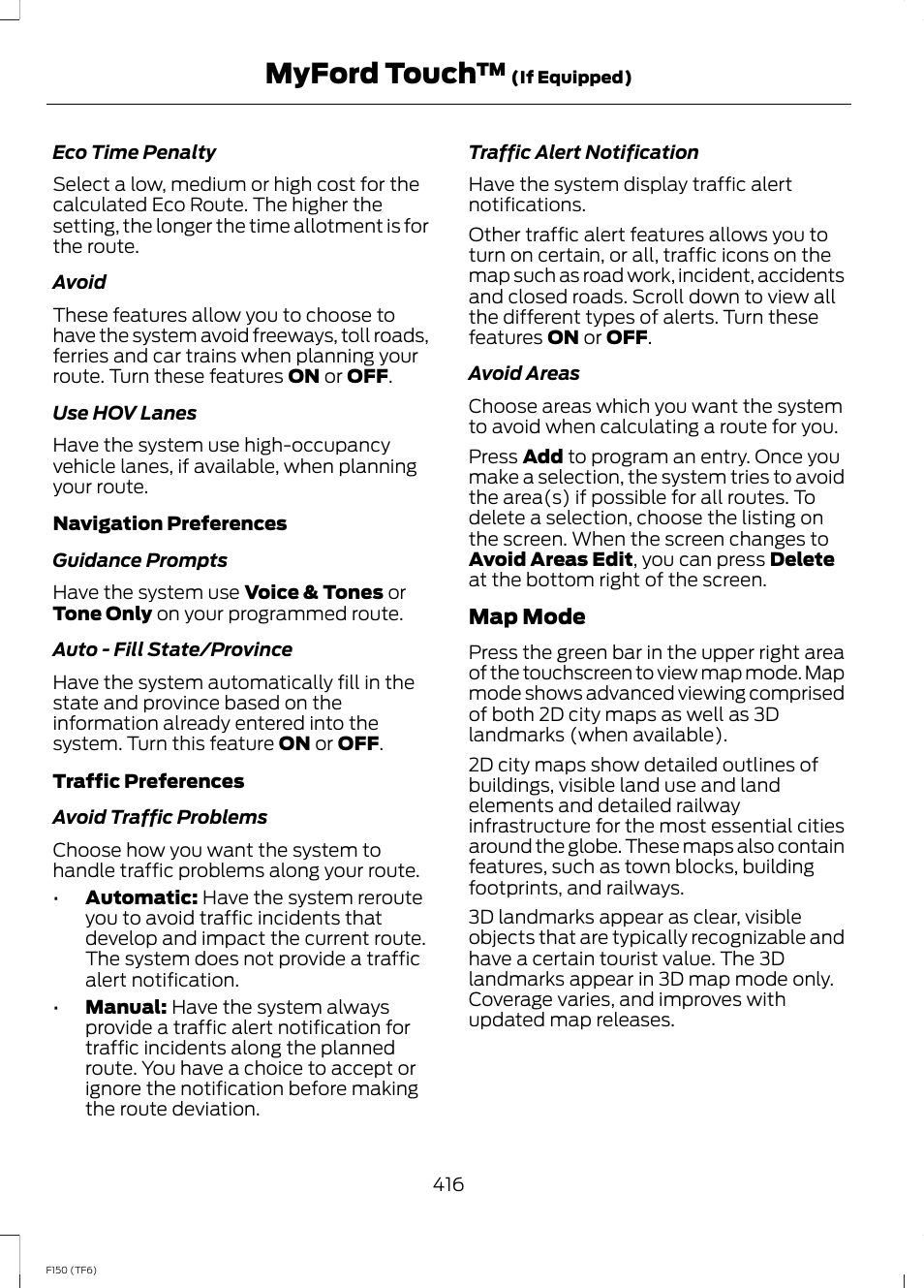 Myford touch | FORD f150 User Manual | Page 418 / 469